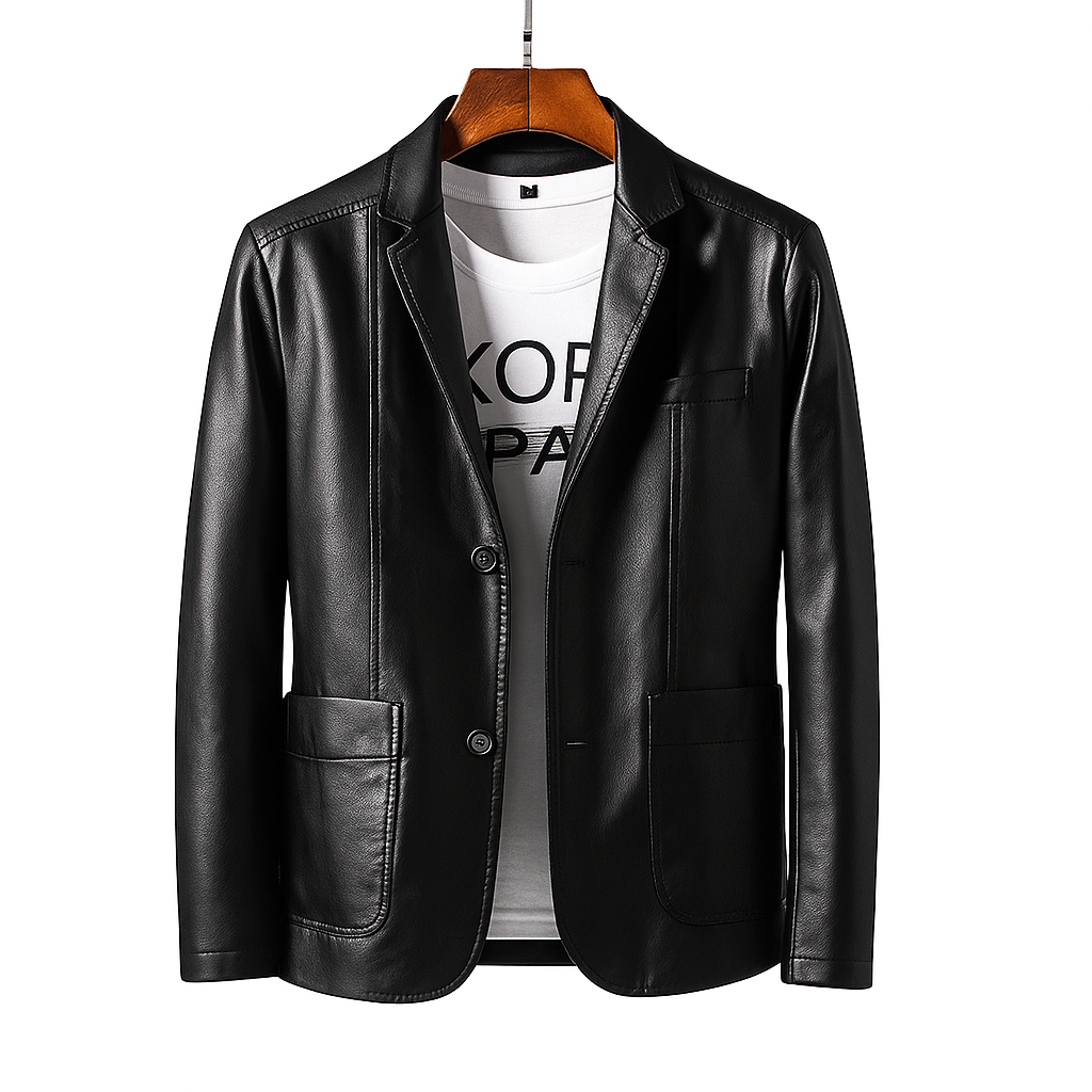 Lucien™ | Blazer de Cuero Vegano Elegante